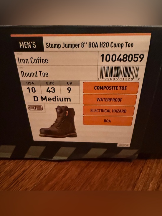 Ariat Stump Jumper 8 Men\'s Black Work Boots with BOA Fit System Size 10 NWT